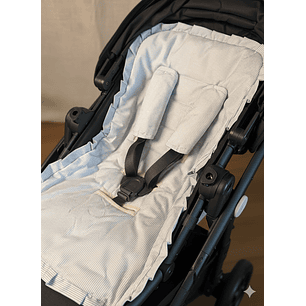 Pack Protector de Coche + Tirantes Líneas Celeste