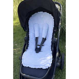 Pack Protector de Coche + Tirantes Líneas Celeste