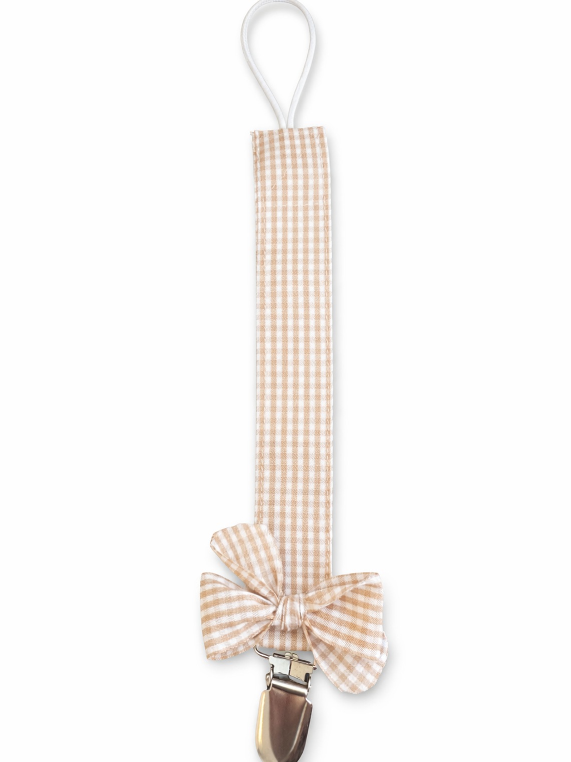 Porta Chupete Vichy Beige Cintita  1