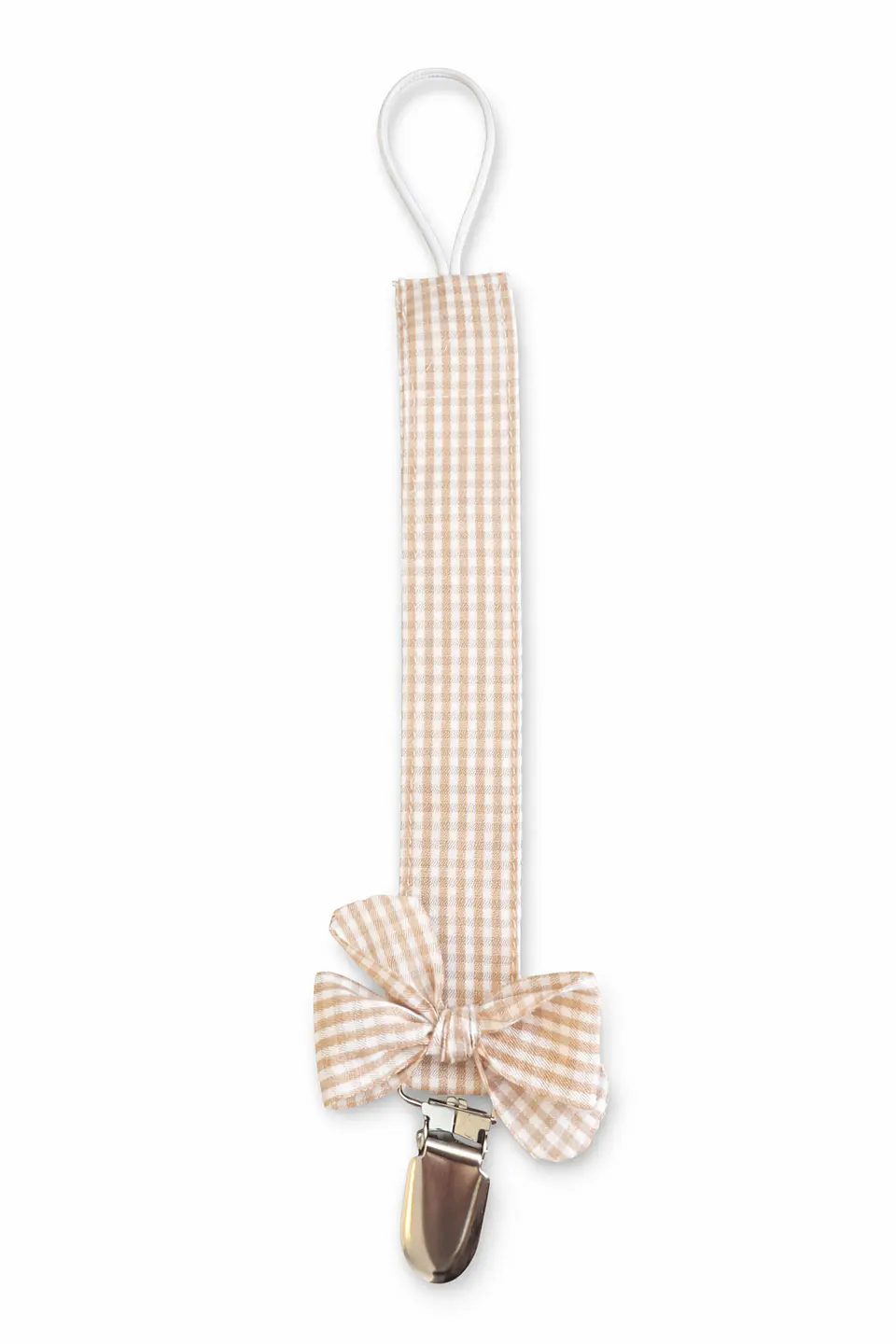 Porta Chupete Vichy Beige Cintita  1