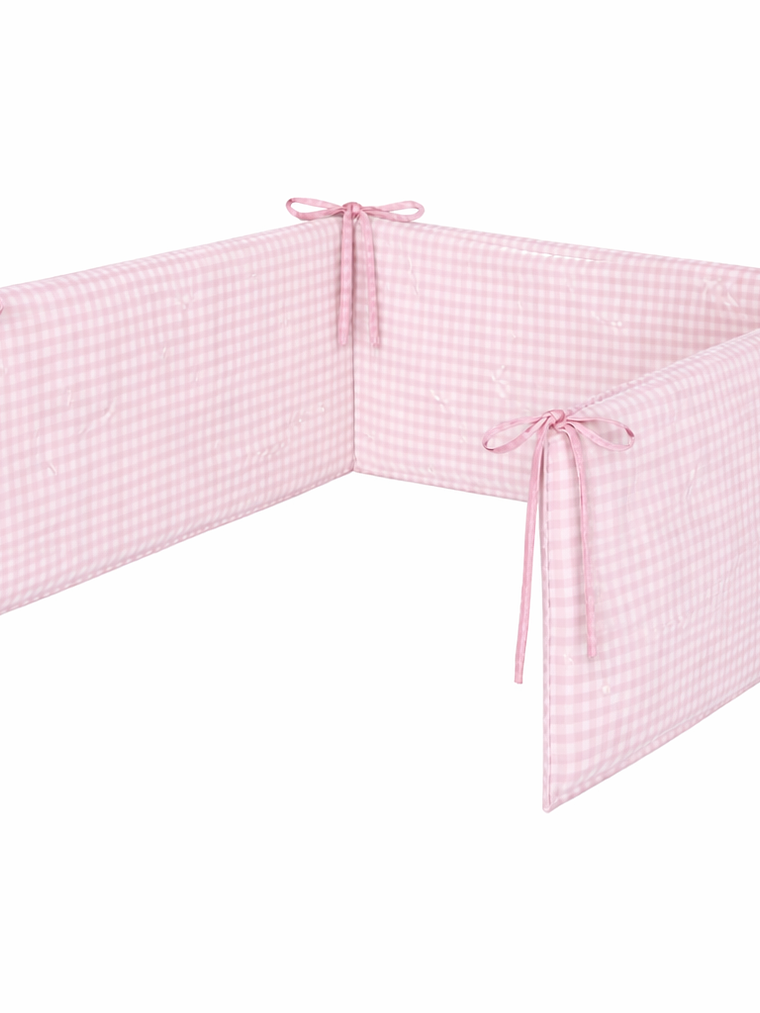 Protector de Cuna Vichy Rosado  1