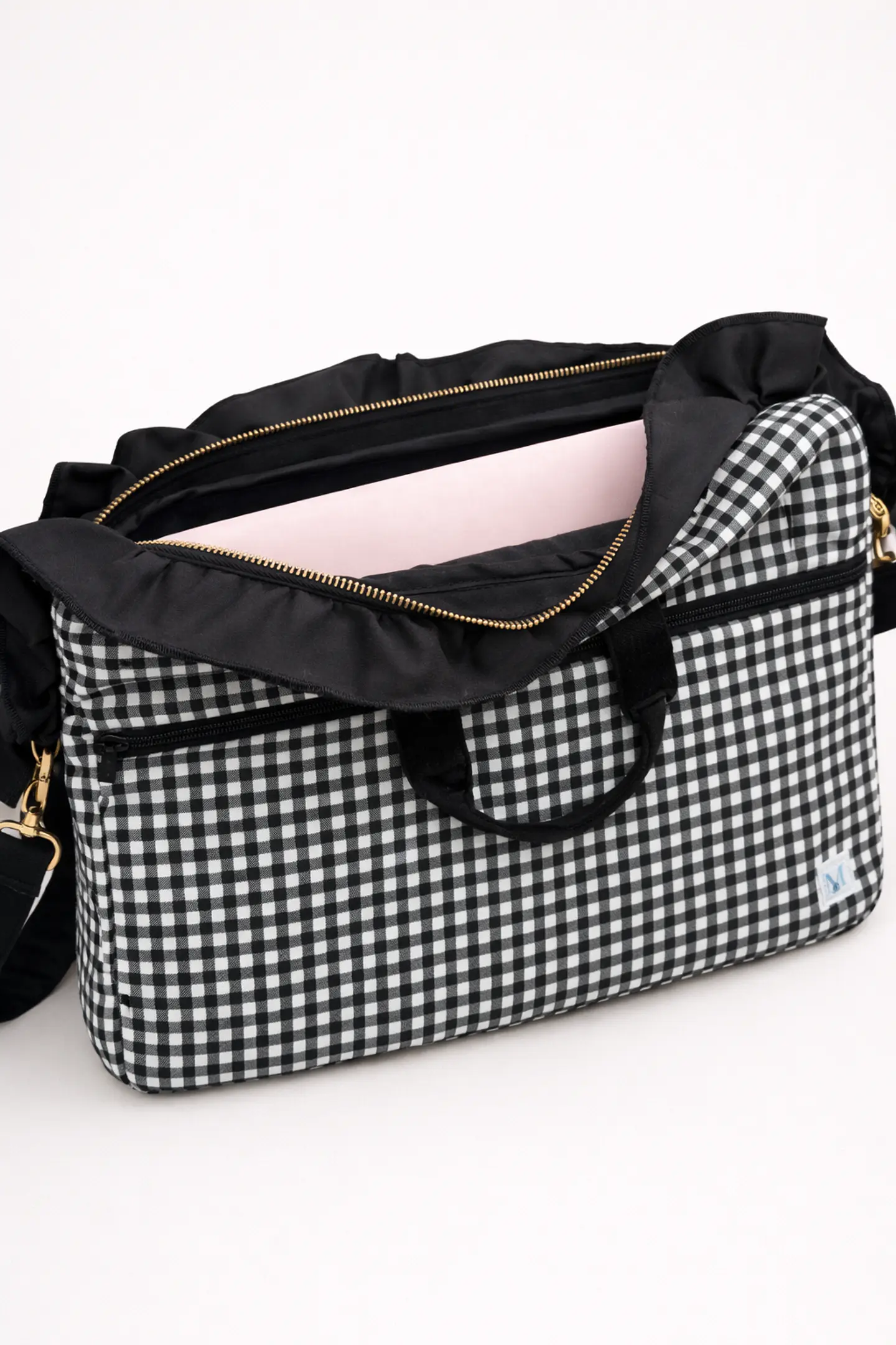 Bolso Computador Vichy Negro 3