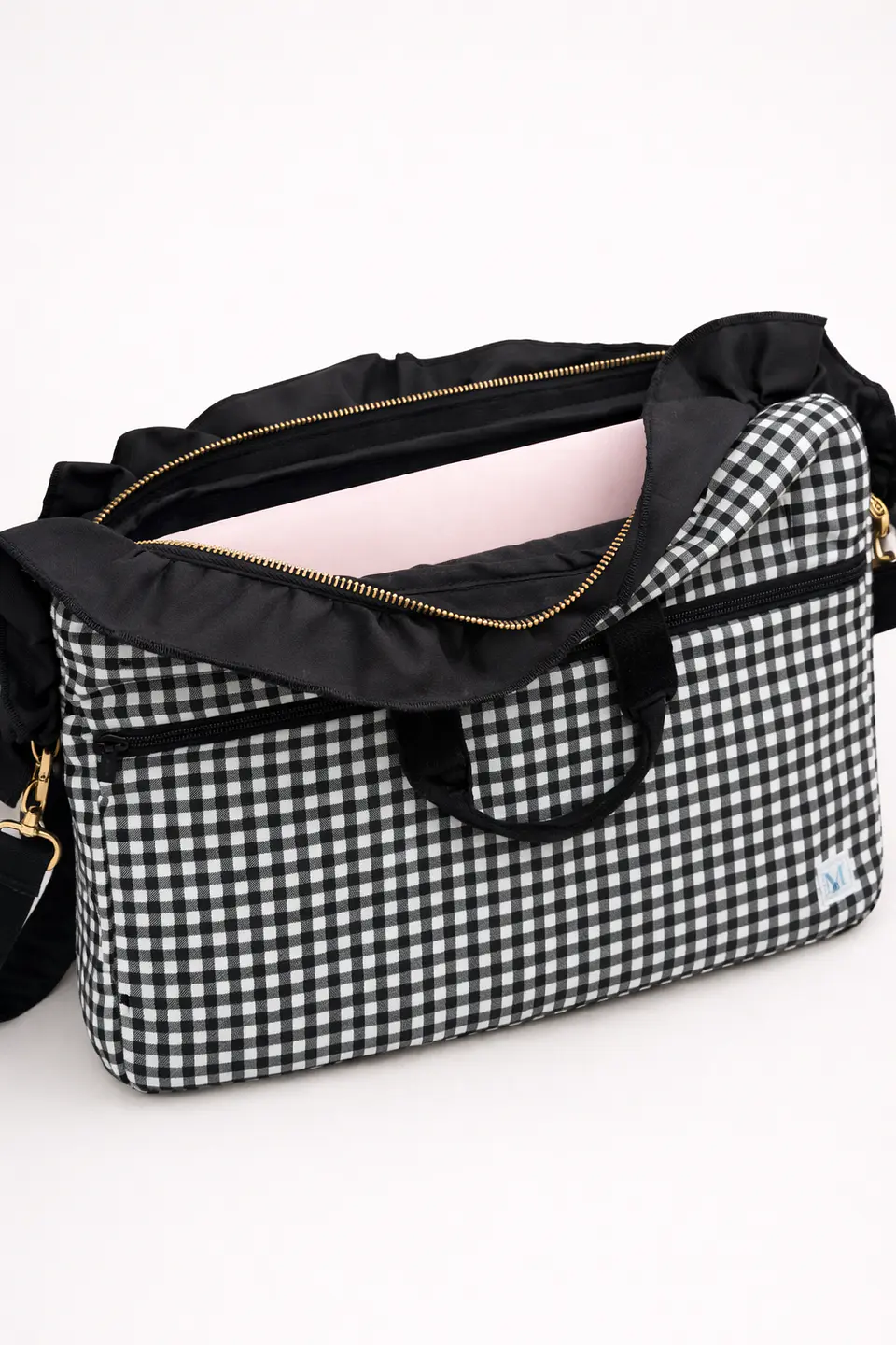 Bolso Computador Vichy Negro 3