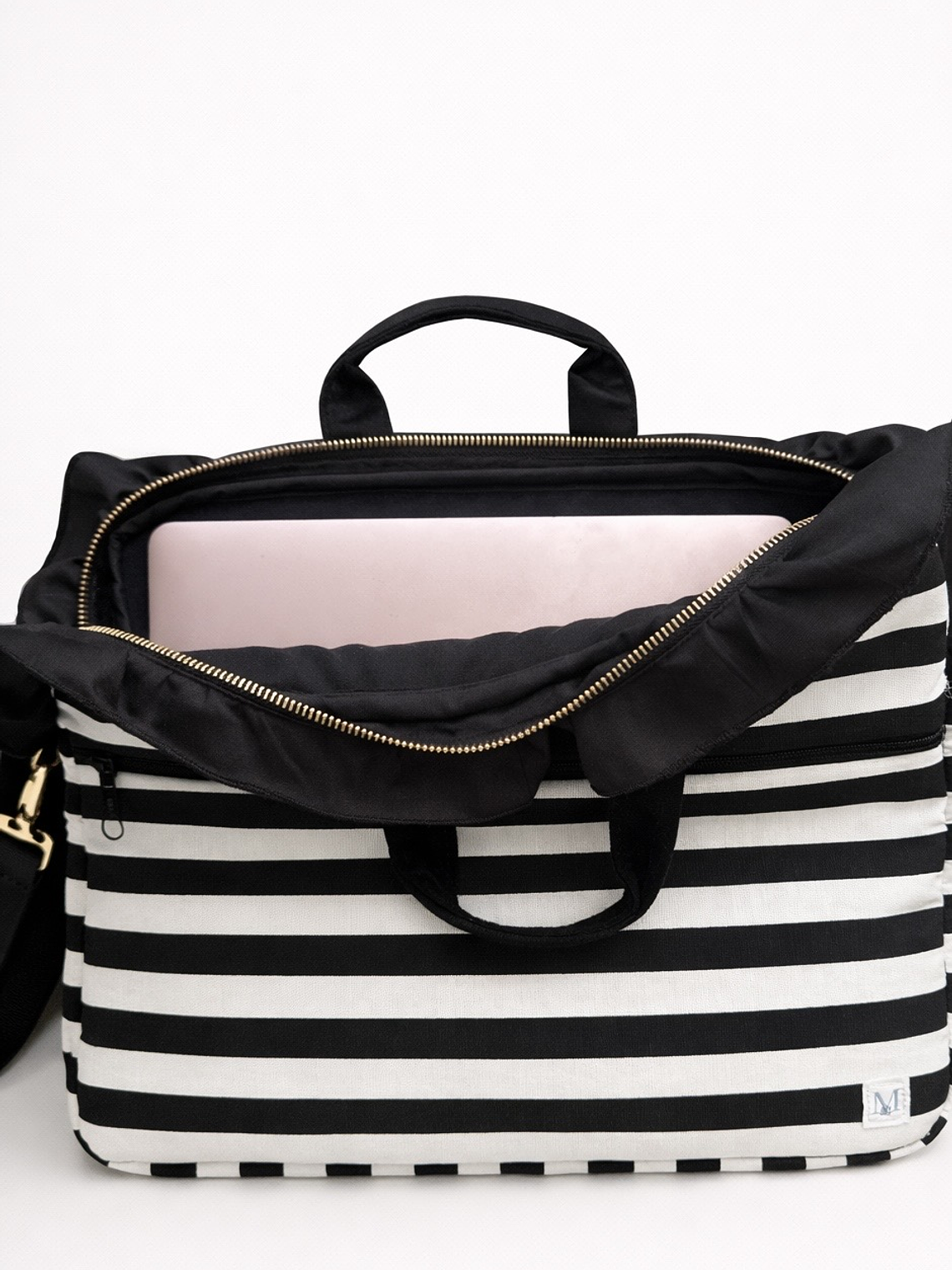 Bolso de Computador Líneas Negras 3