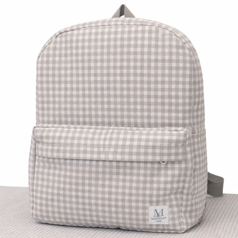 Pack Mochila Vichy Gris + Bolsa Multiuso 3