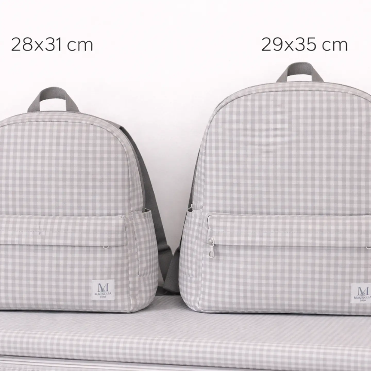 Pack Mochila Vichy Gris + Bolsa Multiuso 5