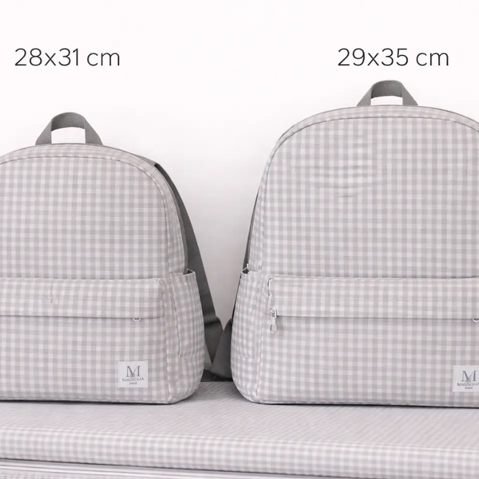 Pack Mochila Vichy Gris + Bolsa Multiuso 5