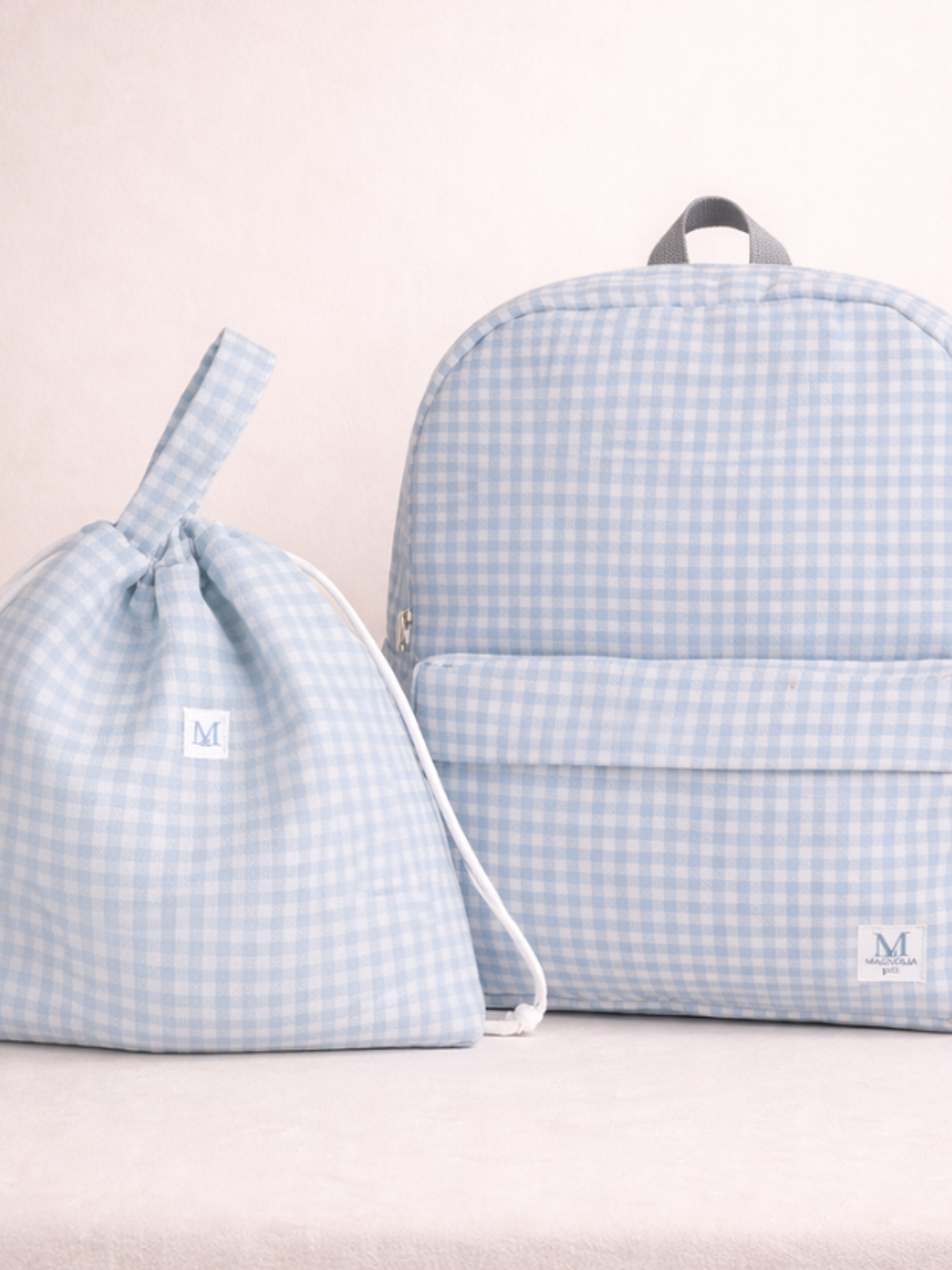 Pack Mochila Vichy Celeste + Bolsa Multiu 1