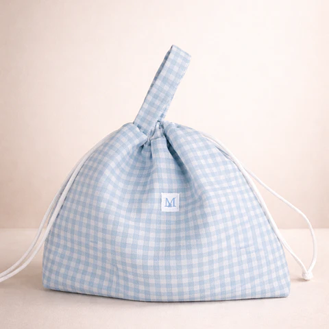 Pack Mochila Vichy Celeste + Bolsa Multiuso
