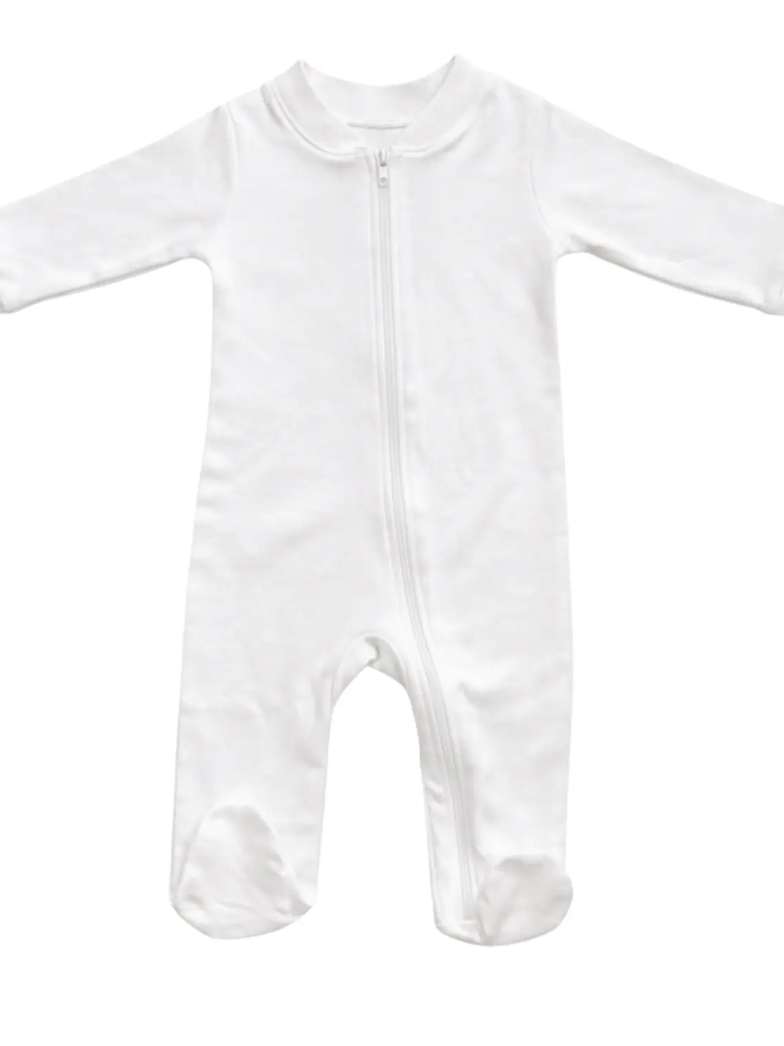 Pijama Blanco Con Cuello Mao 1
