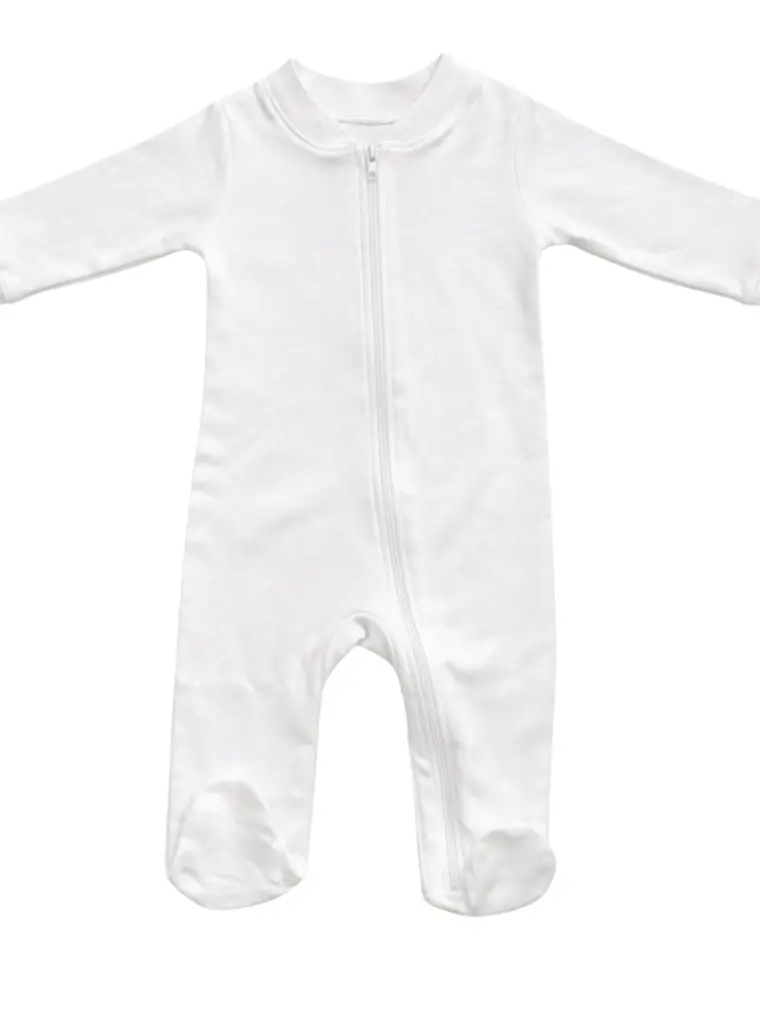 Pijama Blanco Con Cuello Mao 1