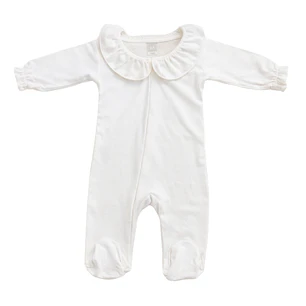 Pijama Blanco Cuello Volado