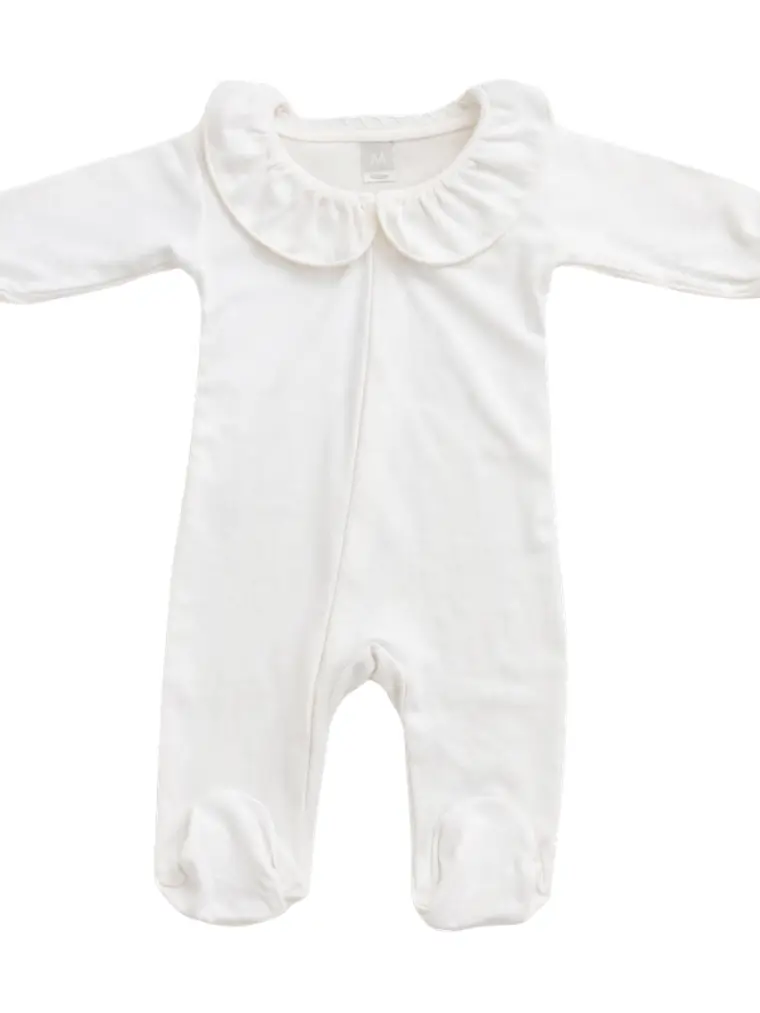 Pijama Blanco Cuello Volado 1