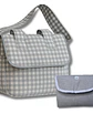 Pack Bolso de Coche Vichy Gris Cuadros Chicos + Mudador Portátil  - Miniatura 1
