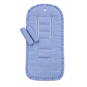 Pack Protector de Coche + Tirantes Vichy Azul