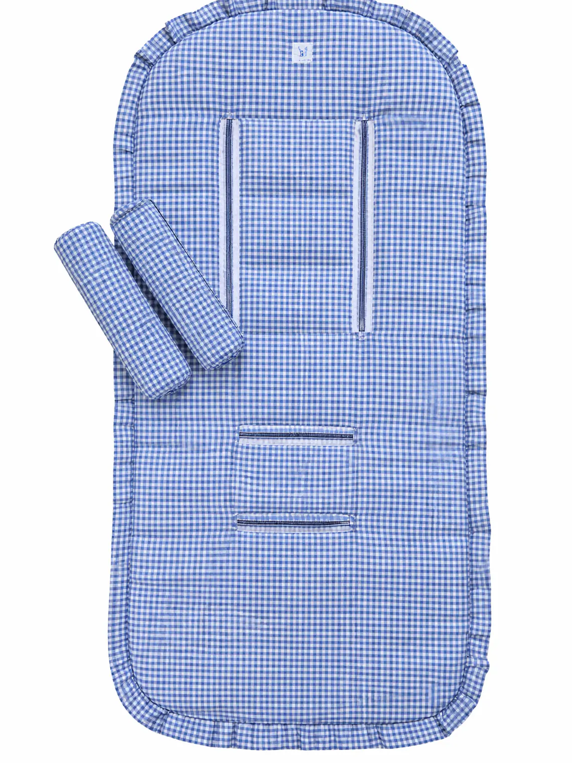 Protector Acolchado + Cubre Tirantes Vichy Azul 1