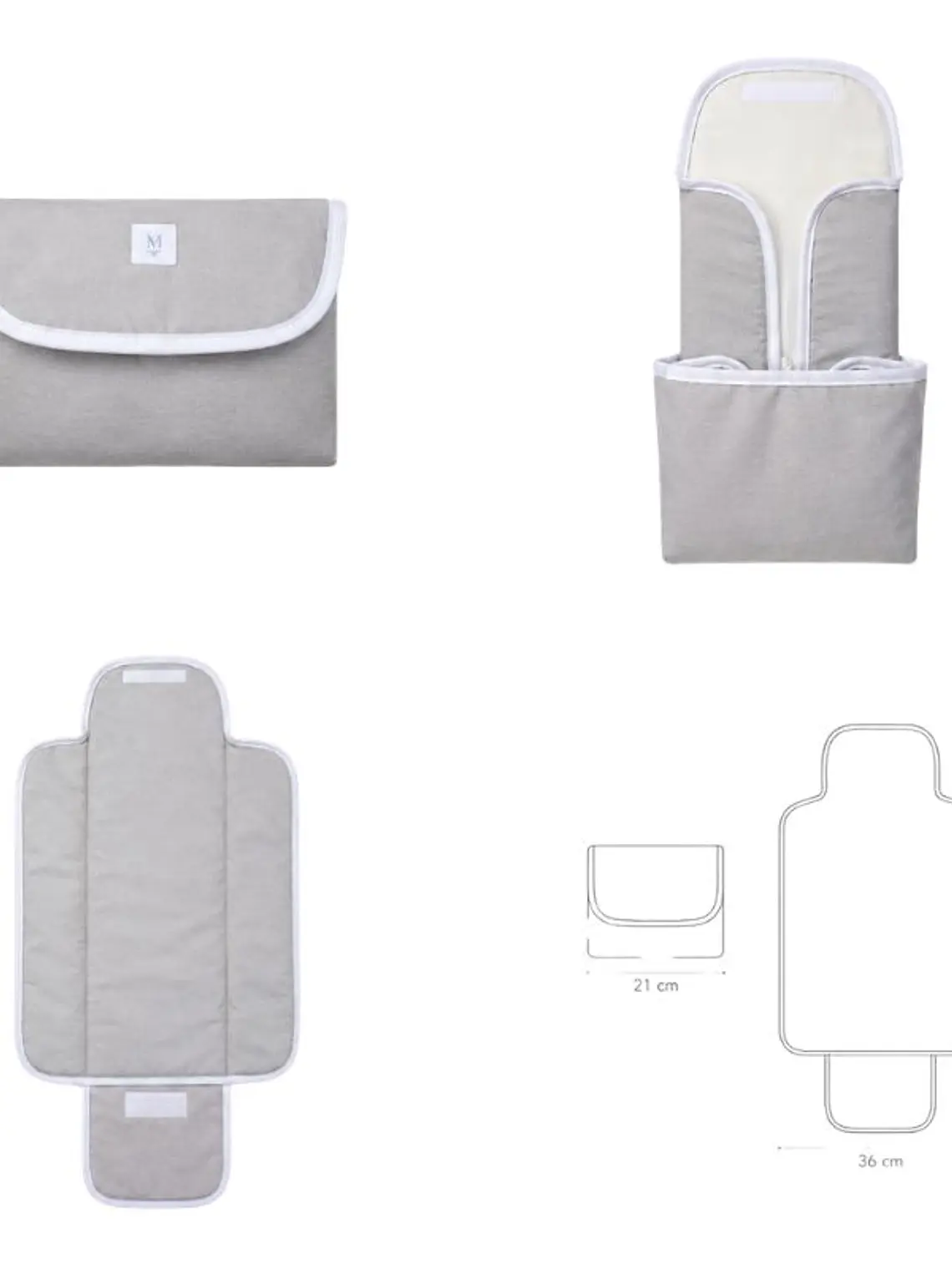 Mudador Portátil Gris 2