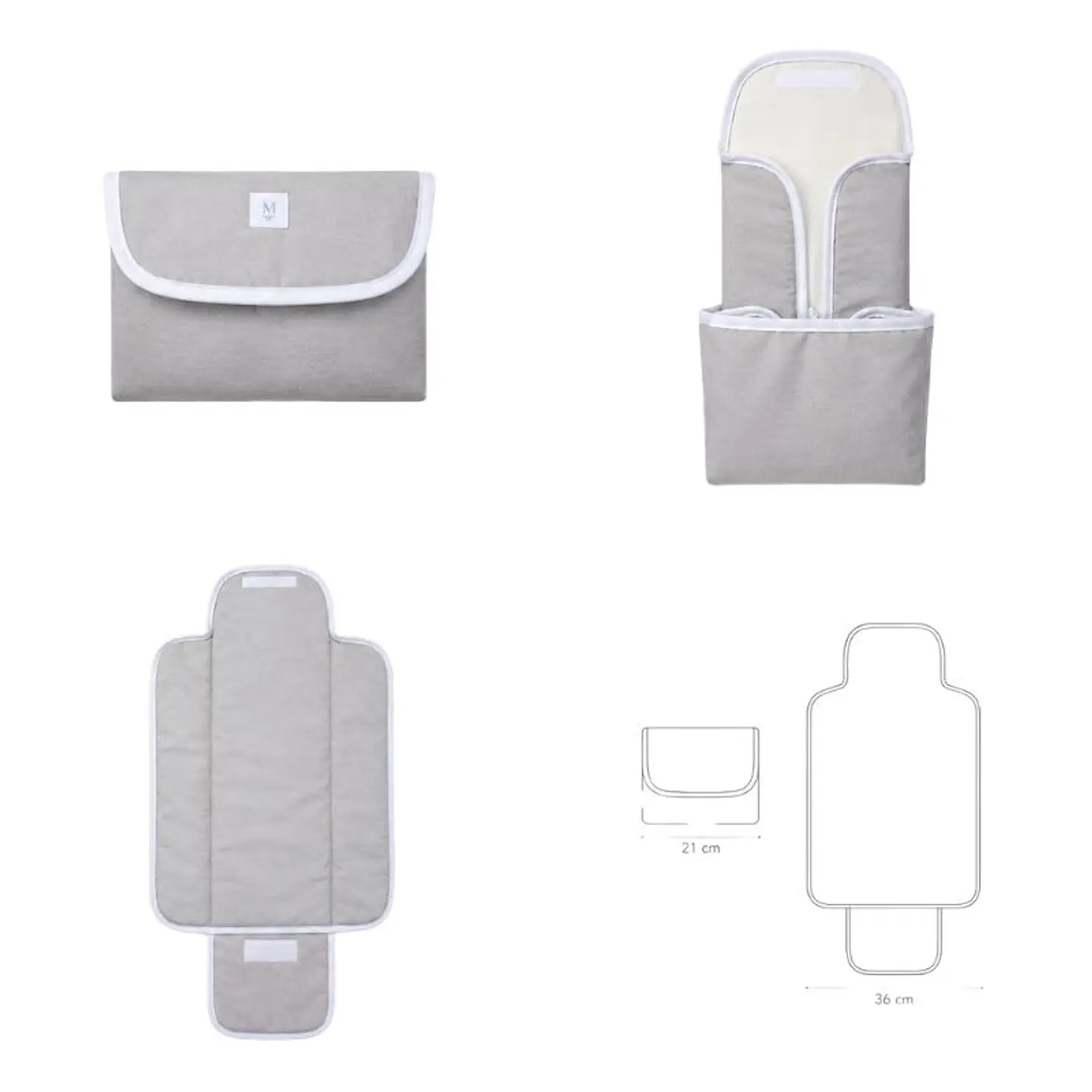 Mudador Portátil Gris 2