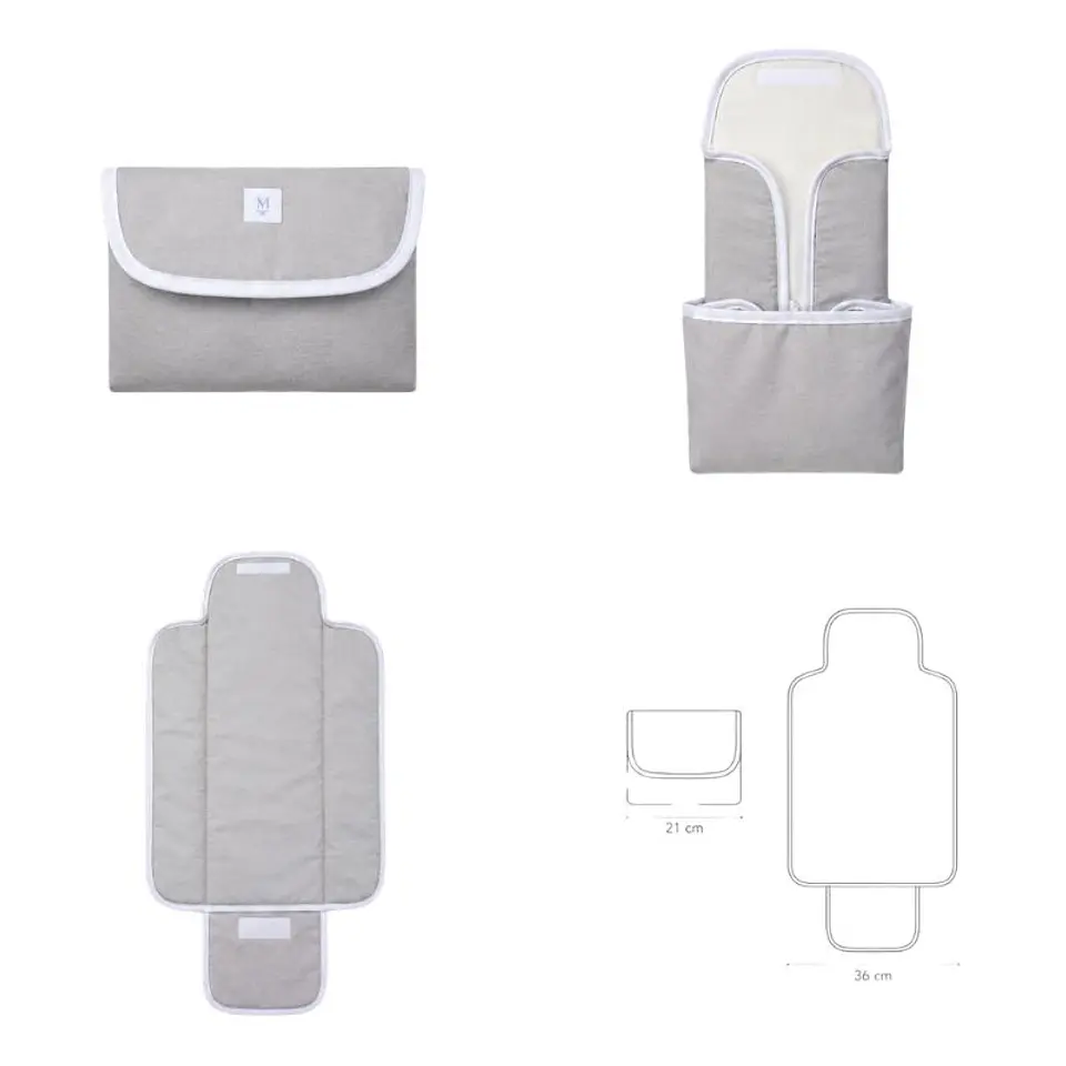 Mudador Portátil Gris 2