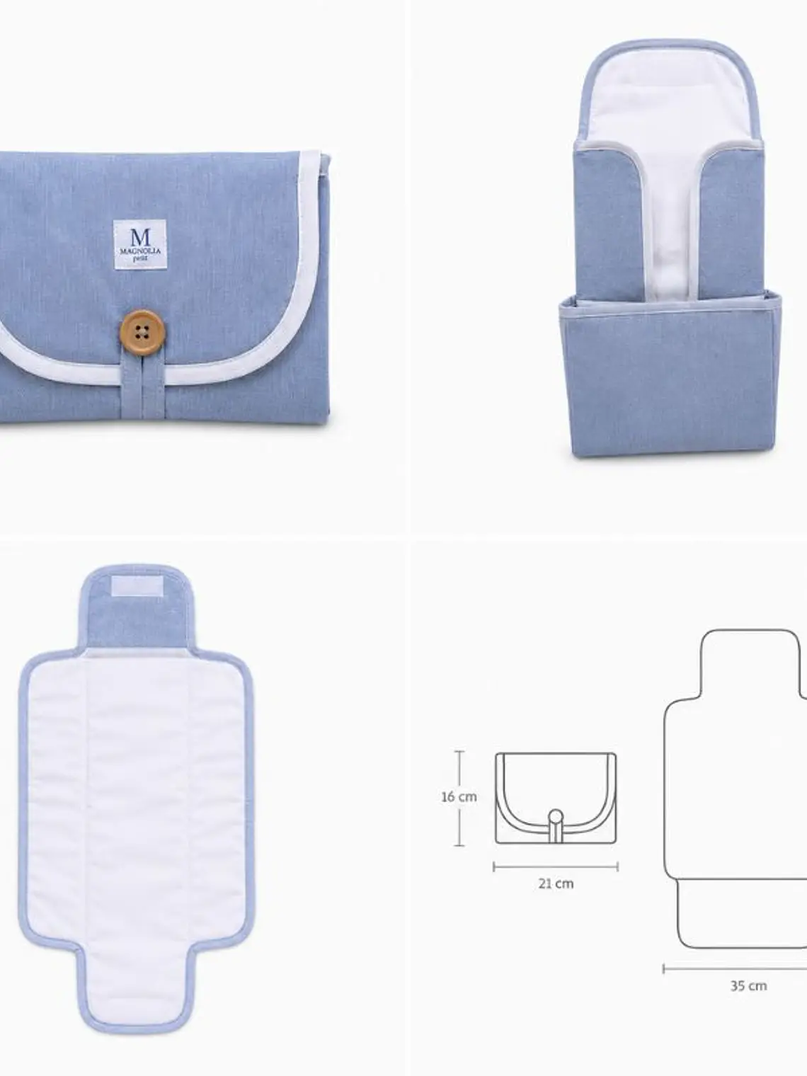 Mudador Portátil Lino Celeste 2