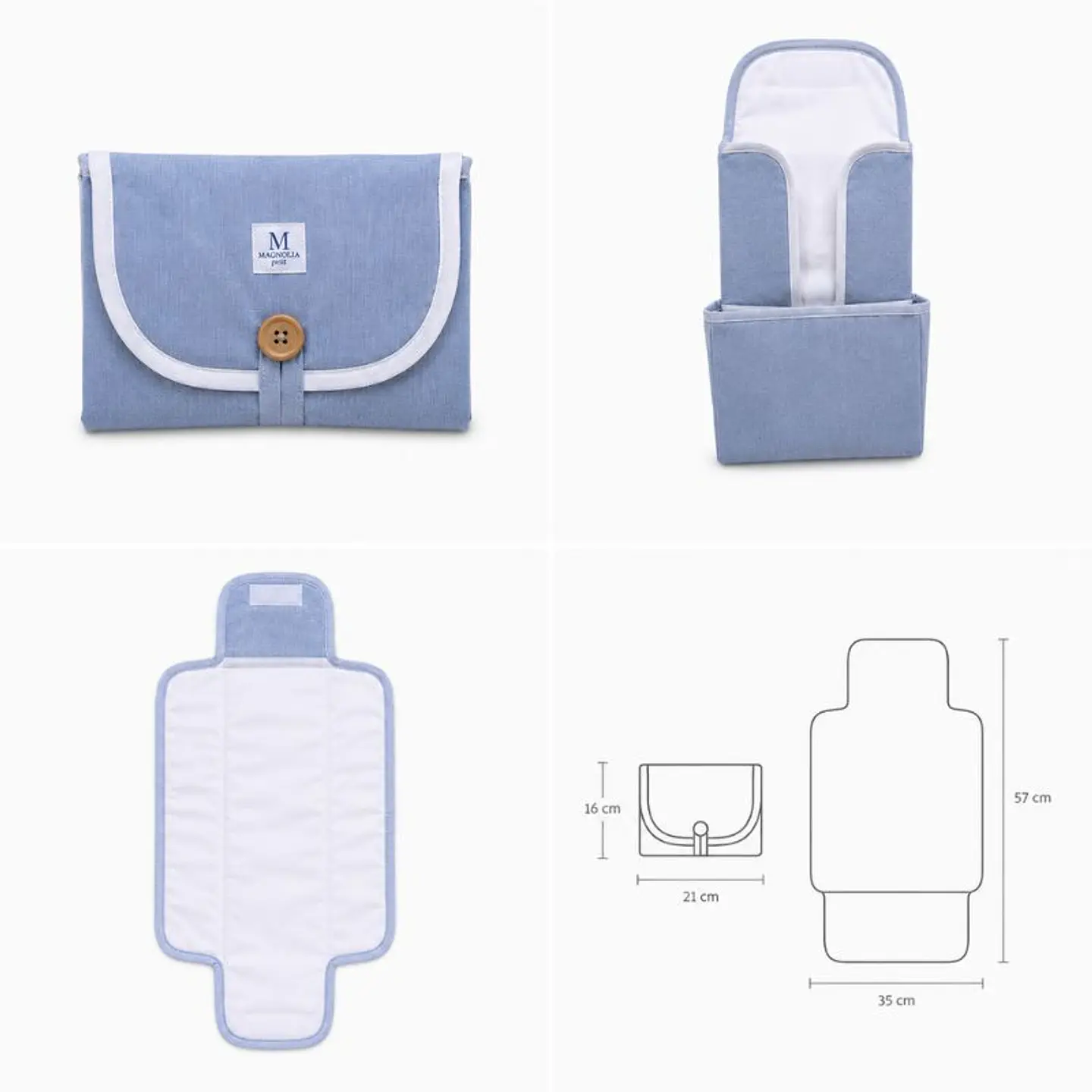 Mudador Portátil Lino Celeste 2