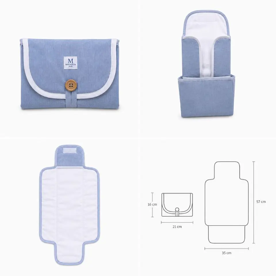 Mudador Portátil Lino Celeste 2