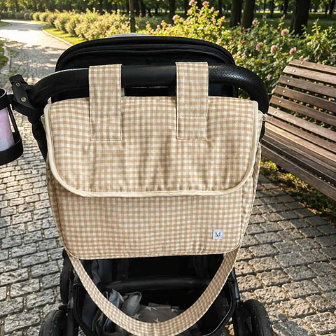 Bolso Coche Vichy Beige