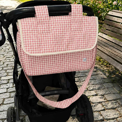 Bolso Coche Vichy Rosado