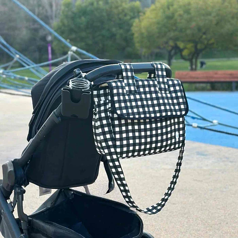Bolso Coche Vichy Negro