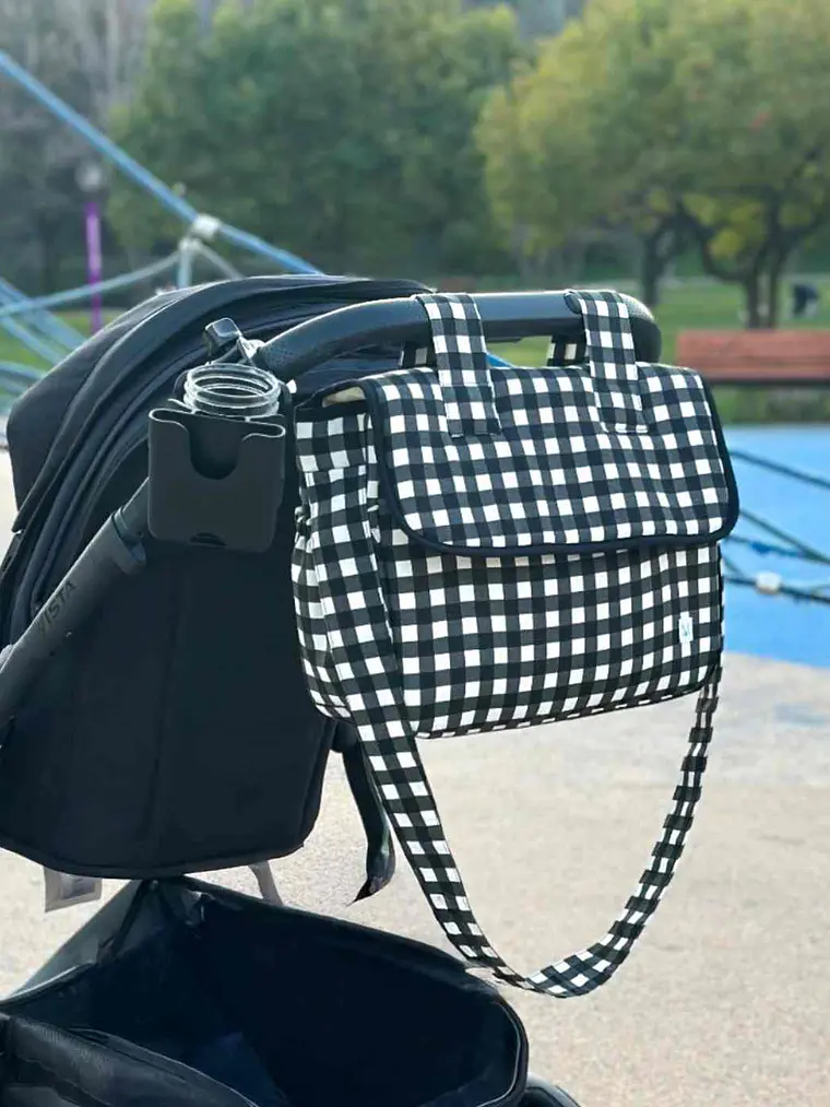 Bolso Coche Vichy Negro 2