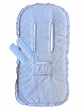 Protector Acolchado + Cubre Tirantes Líneas Celeste - Miniatura 1