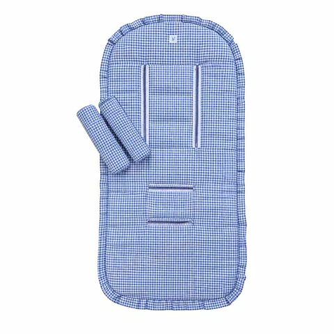 Protector Acolchado + Cubre Tirantes Vichy Azul