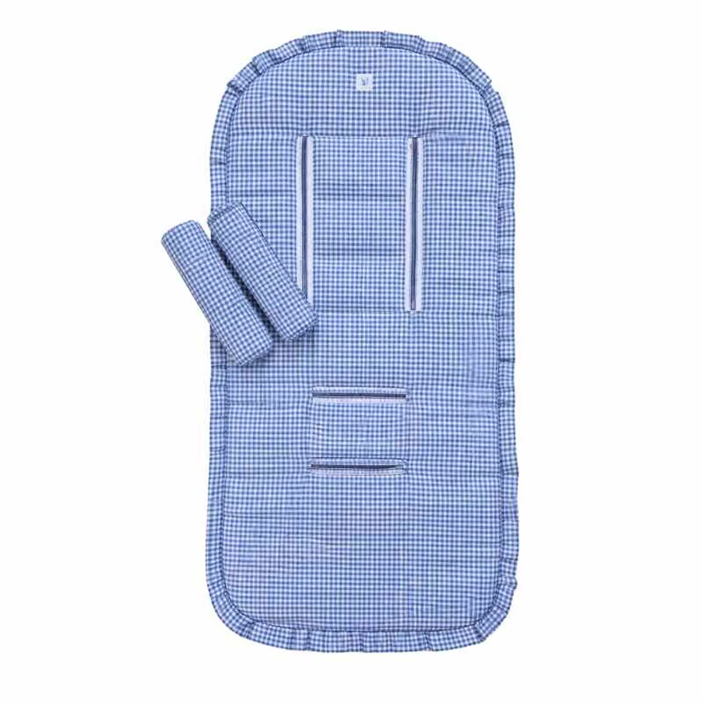 Protector Acolchado + Cubre Tirantes Vichy Azul 1