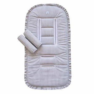 Protector Acolchado + Cubre Tirantes Líneas Azules