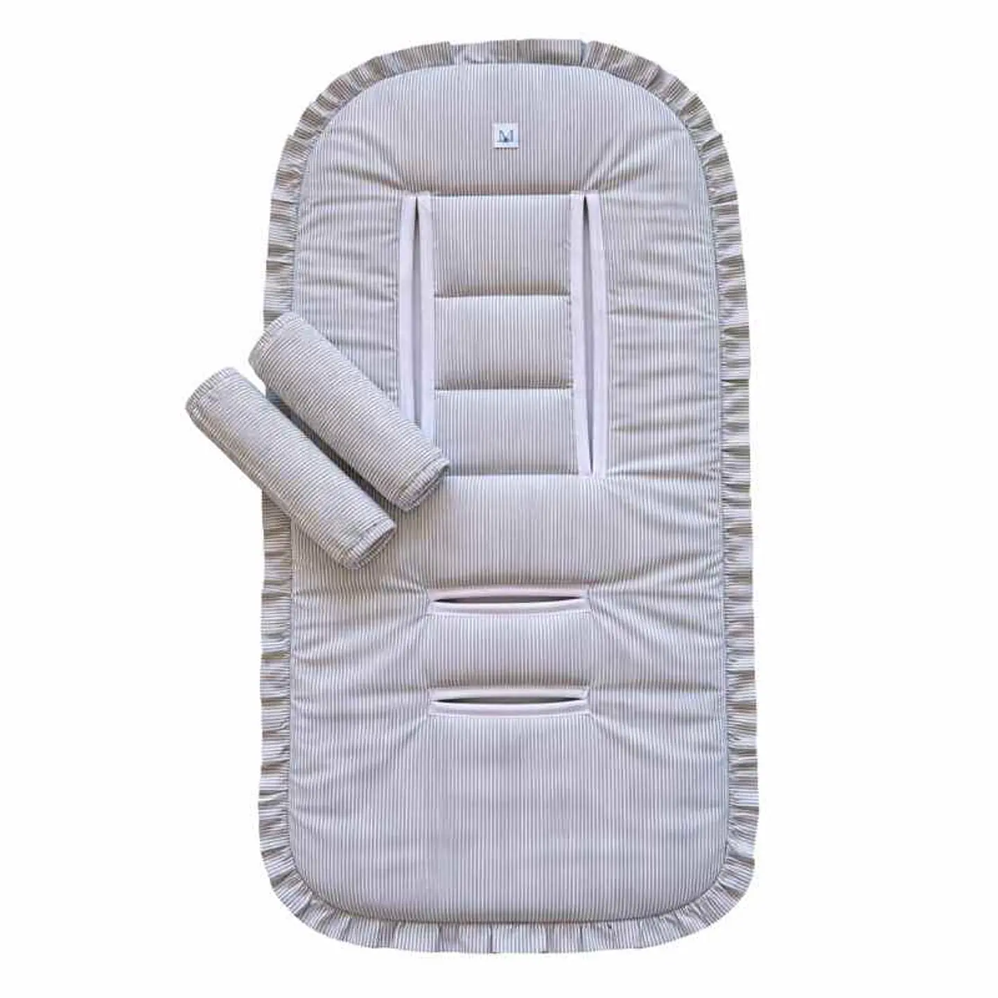 Protector Acolchado + Cubre Tirantes Líneas Azules 1