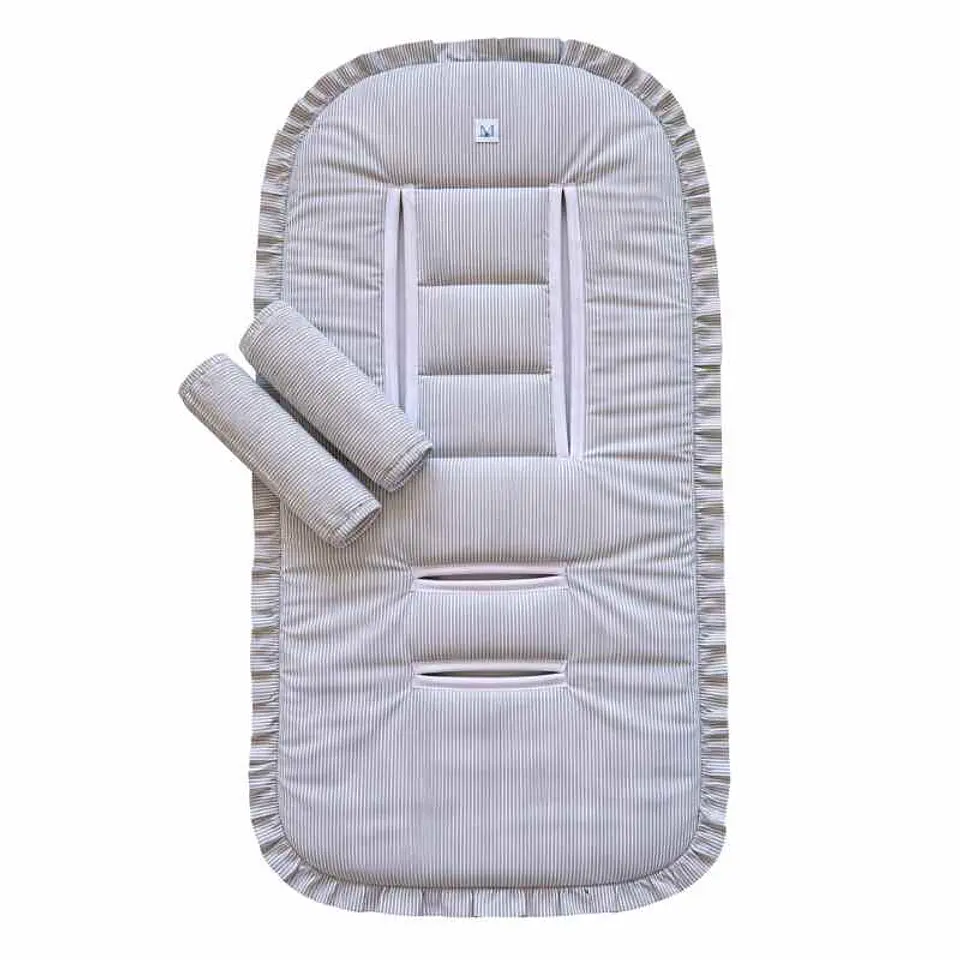 Protector Acolchado + Cubre Tirantes Líneas Azules 1