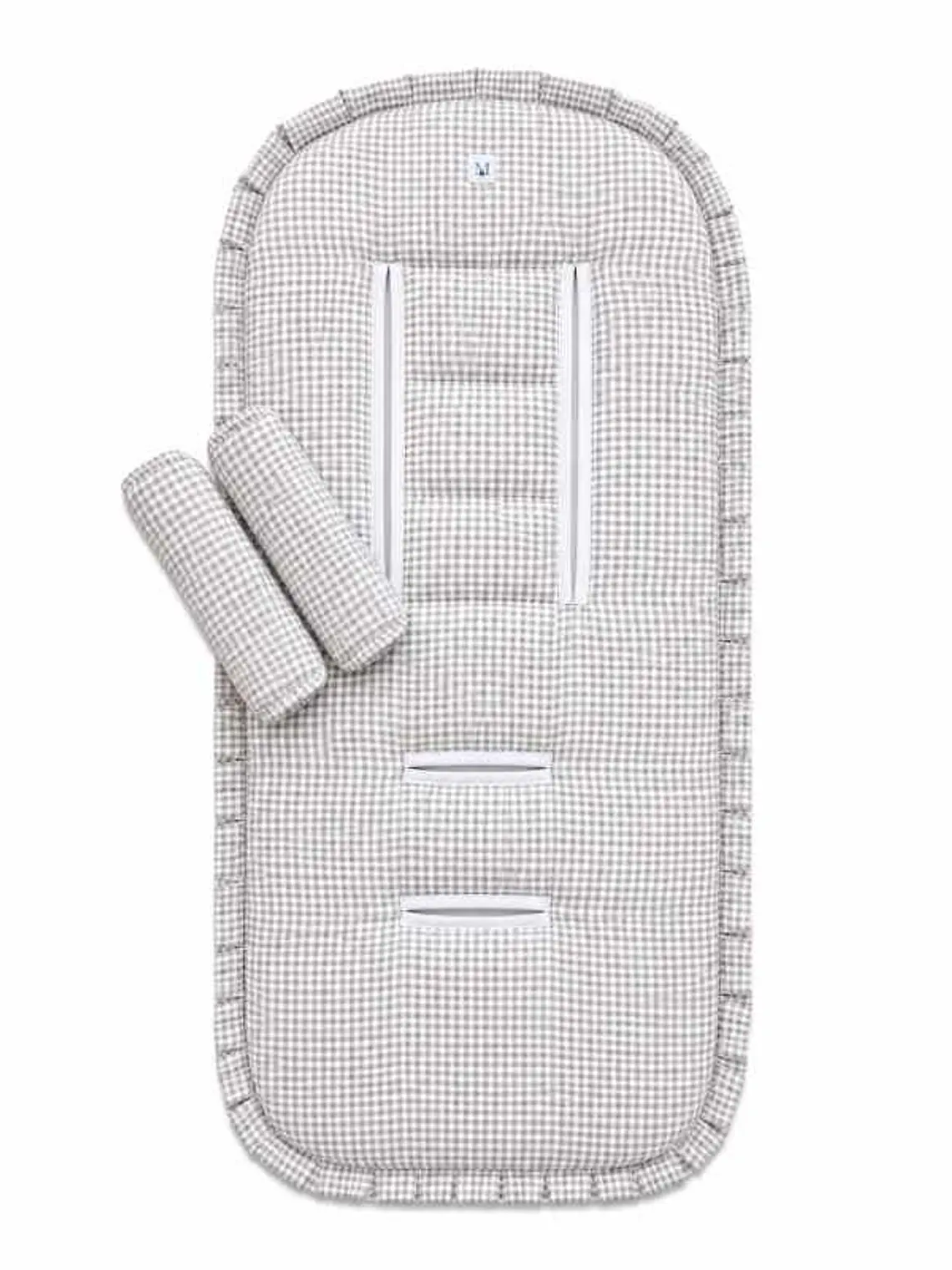 Protector Acolchado + Cubre Tirantes Vichy Gris 1