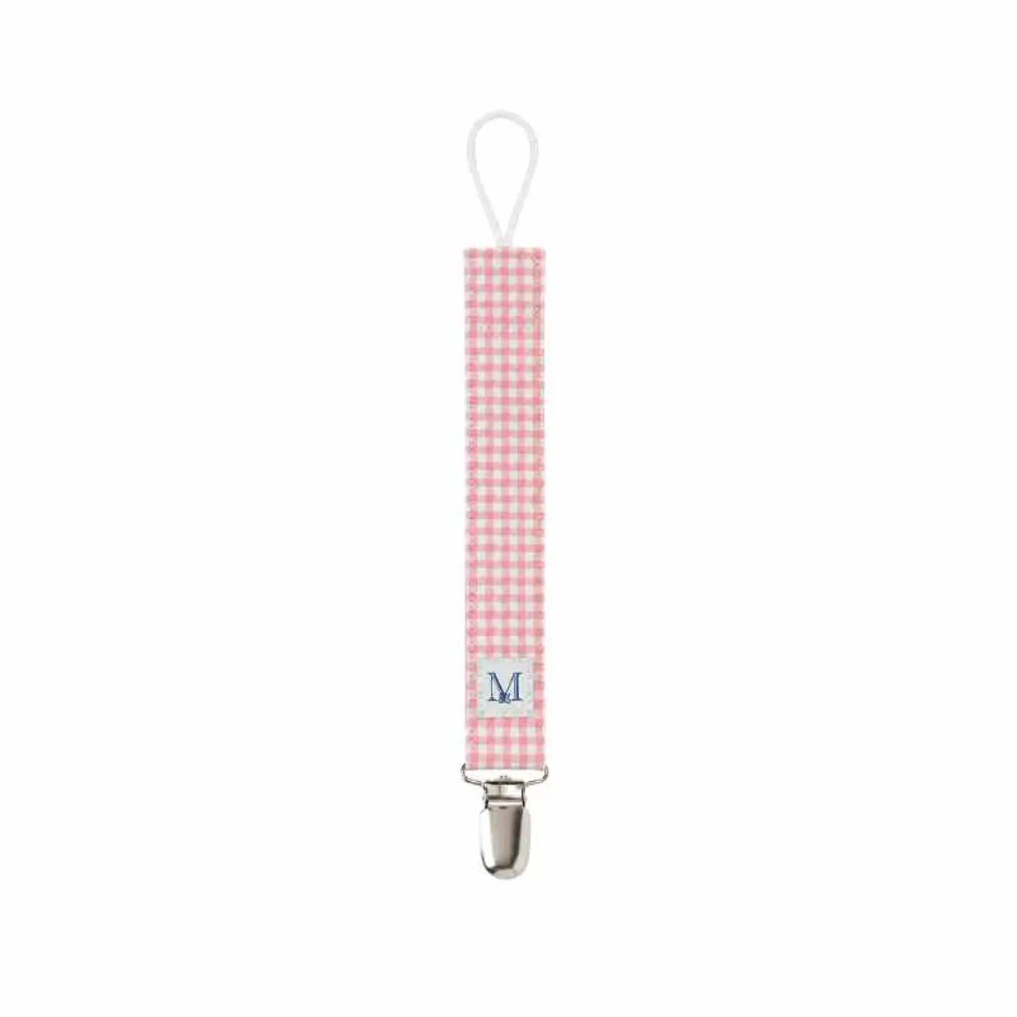 Porta Chupete Vichy Rosado 1
