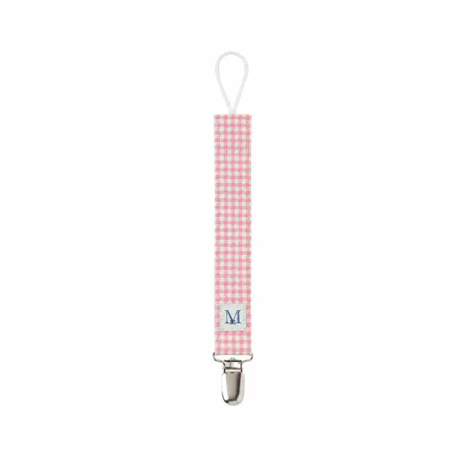 Porta Chupete Vichy Rosado 1