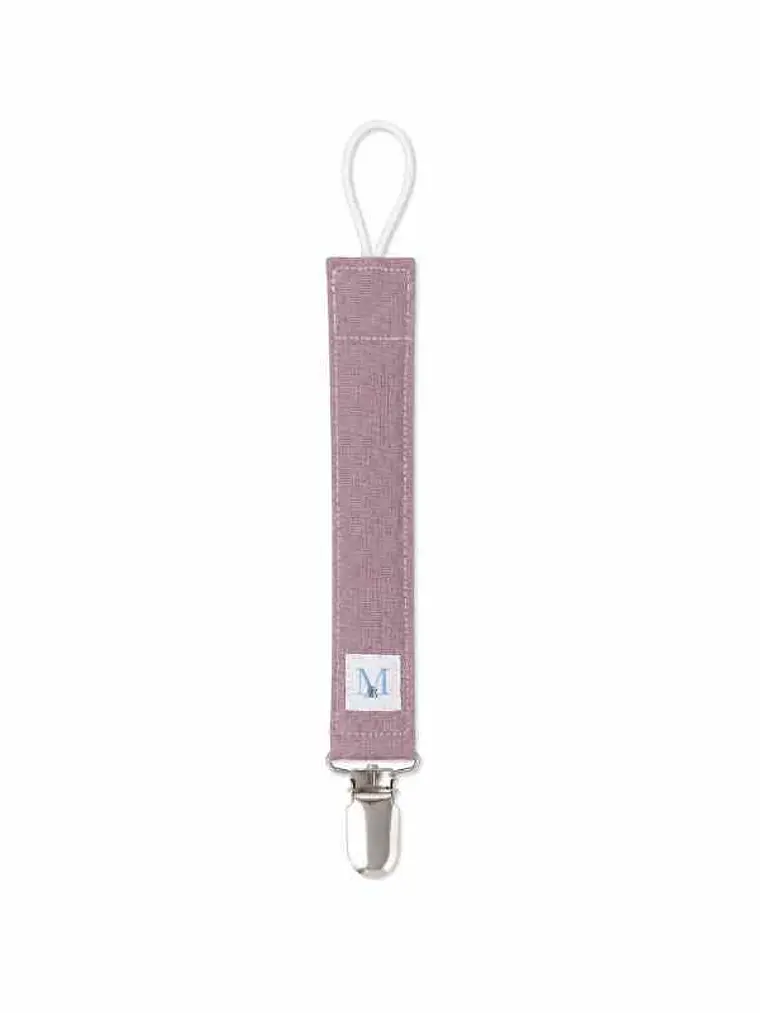 Porta Chupete Rosado Lino 1