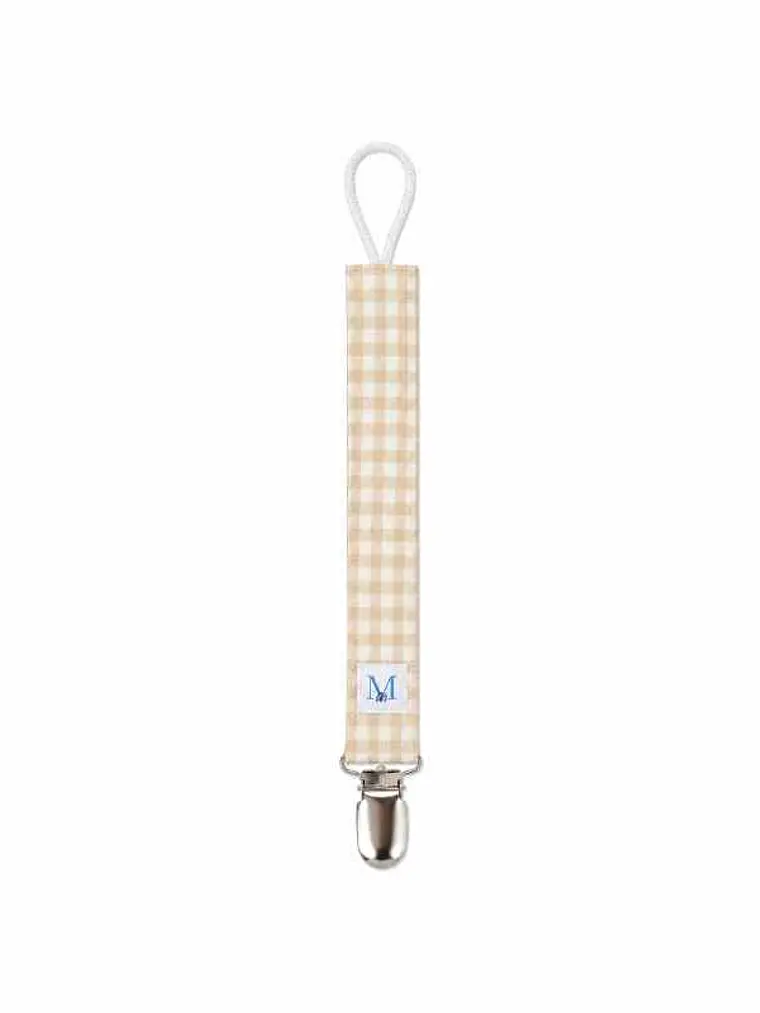 Porta Chupete Vichy Beige Impermeable  1