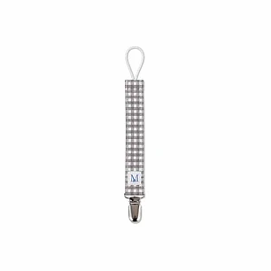 Porta Chupete Vichy Gris impermeable