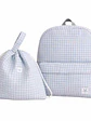 Pack Mochila Vichy Celeste + Bolsa Multiuso - Miniatura 1