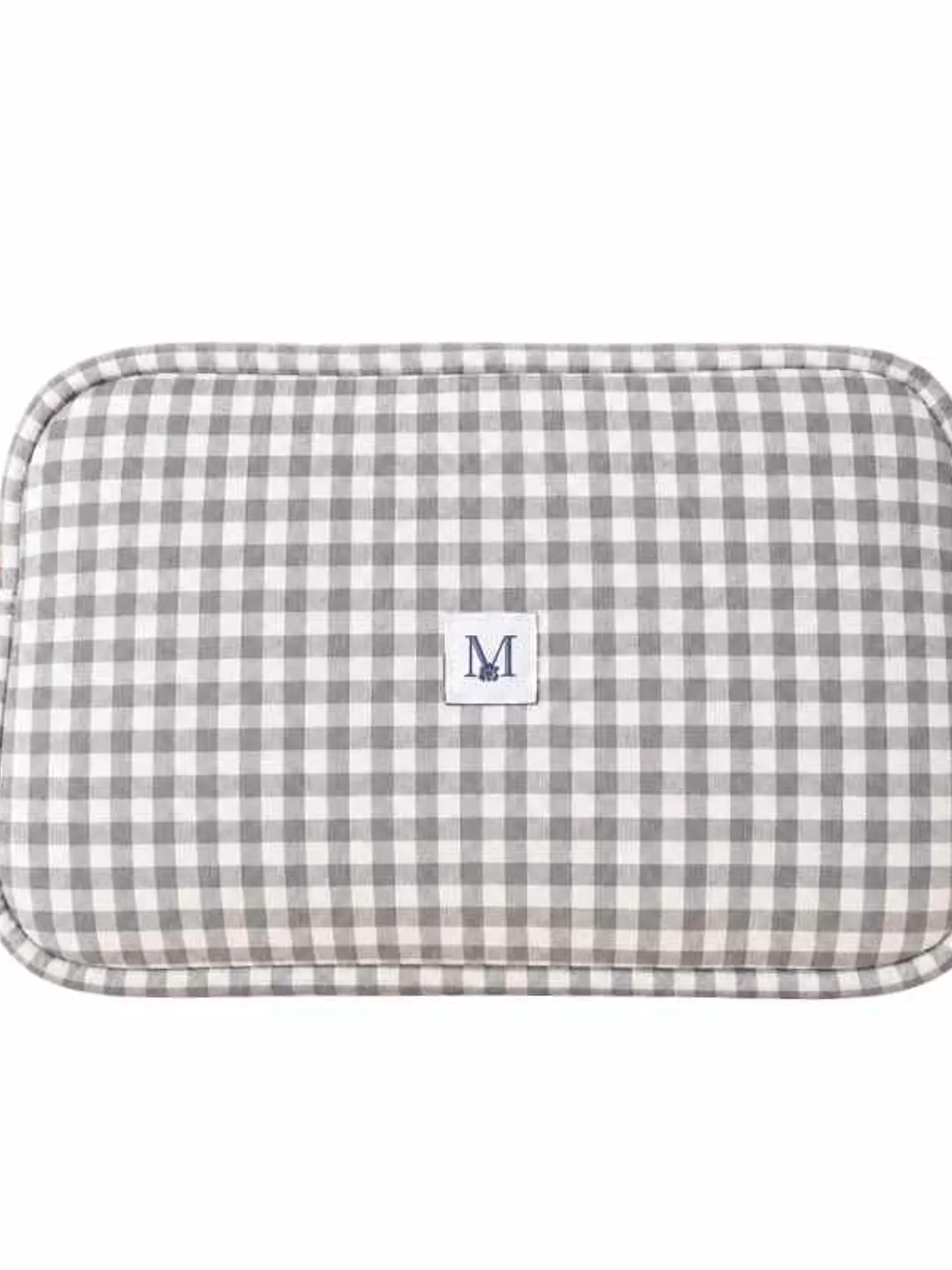 Neceser Impermeable Vichy Gris Cuadros Chicos  1