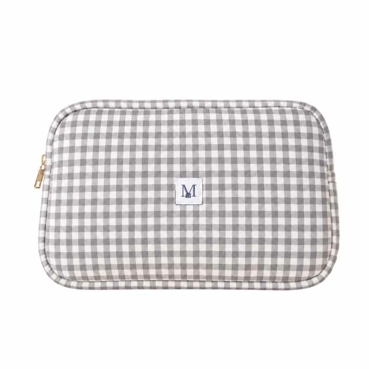 Neceser Impermeable Vichy Gris Cuadros Chicos  1