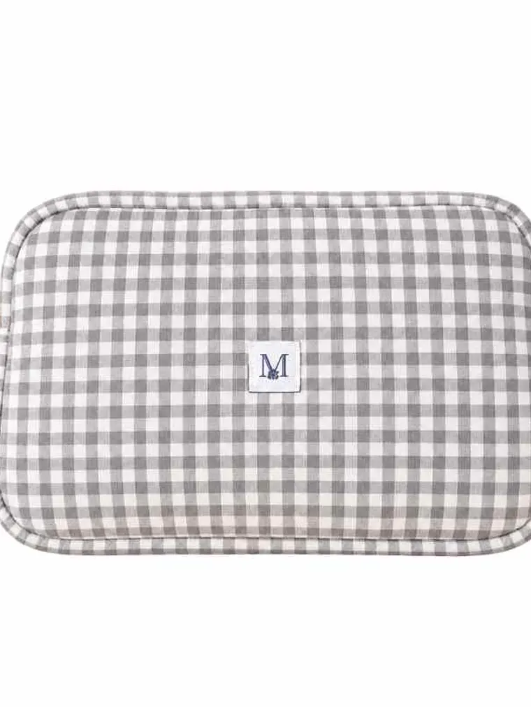 Neceser Impermeable Vichy Gris Cuadros Chicos  1