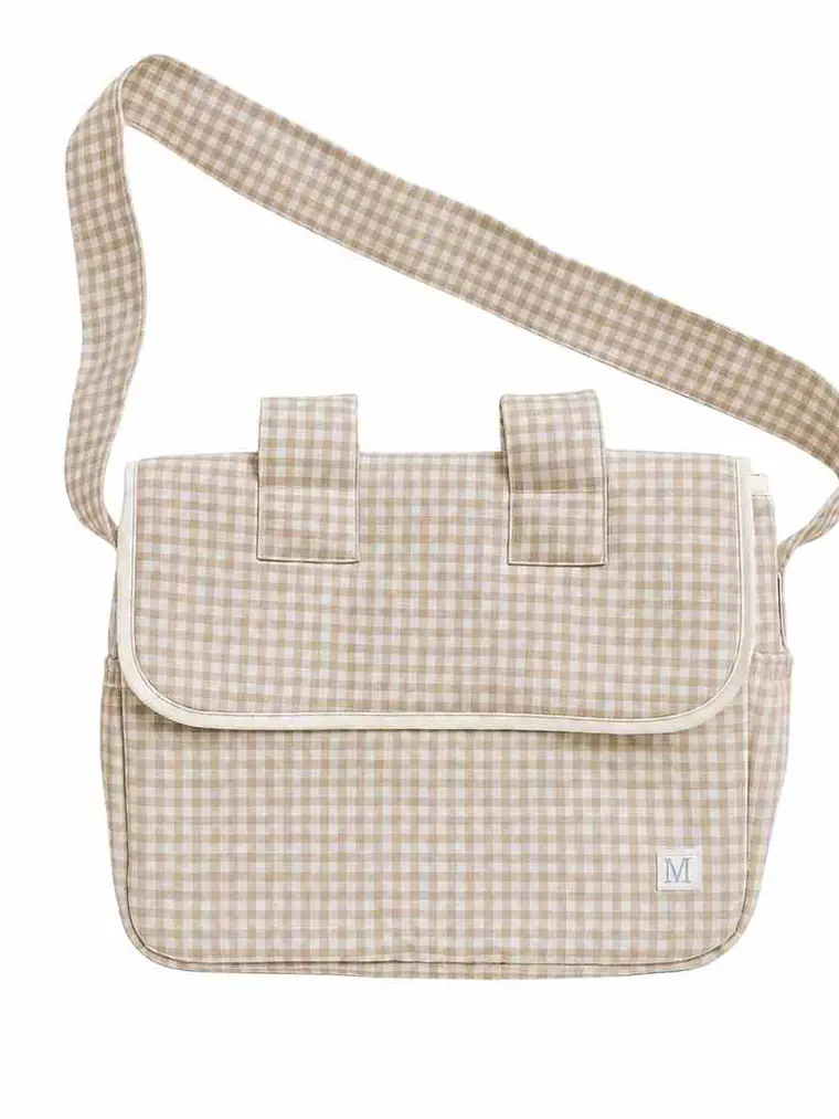 Bolso Coche Vichy Beige 1