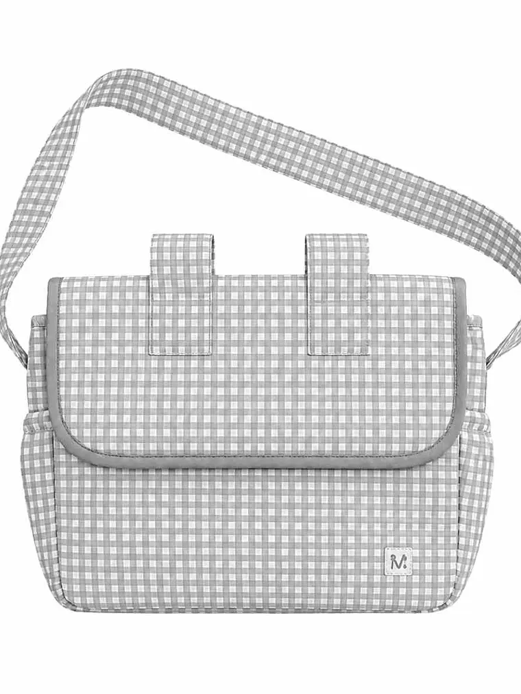 Bolso Coche Vichy Gris Cuadros Chicos 1