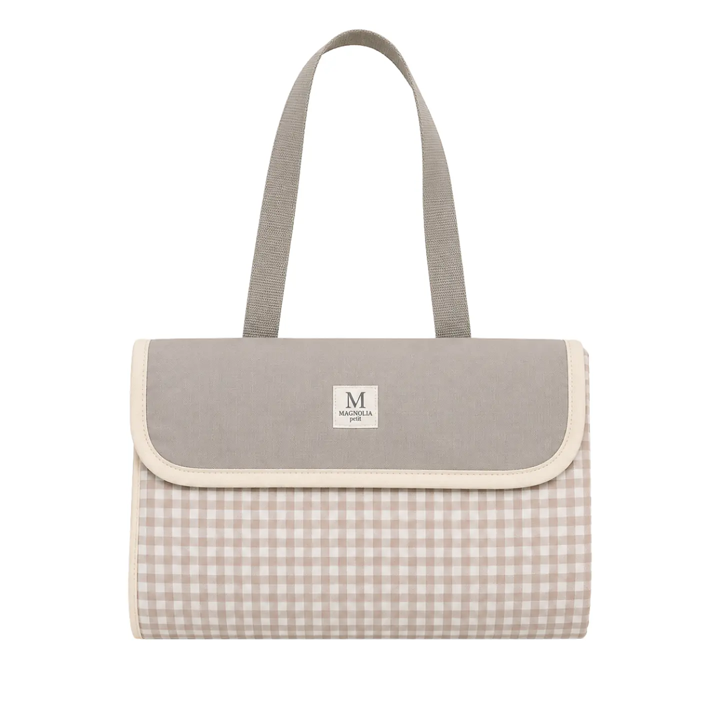 Manta de Picnic Vichy Beige 1