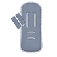 Protector Reversible Acolchado + Cubre Tirantes Vichy Gris - Miniatura 2